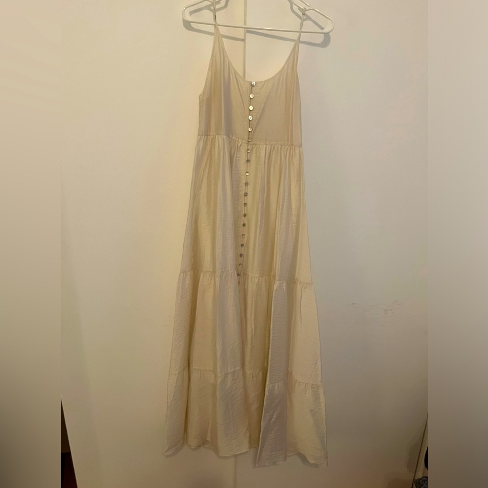 & other stories off white light maxi dress